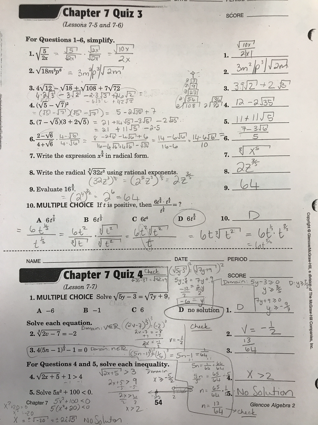 Homework help for algebra 2
